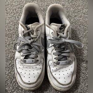 Nike Air Force 1 Men's/Women’s White and Gray Customized Sneakers